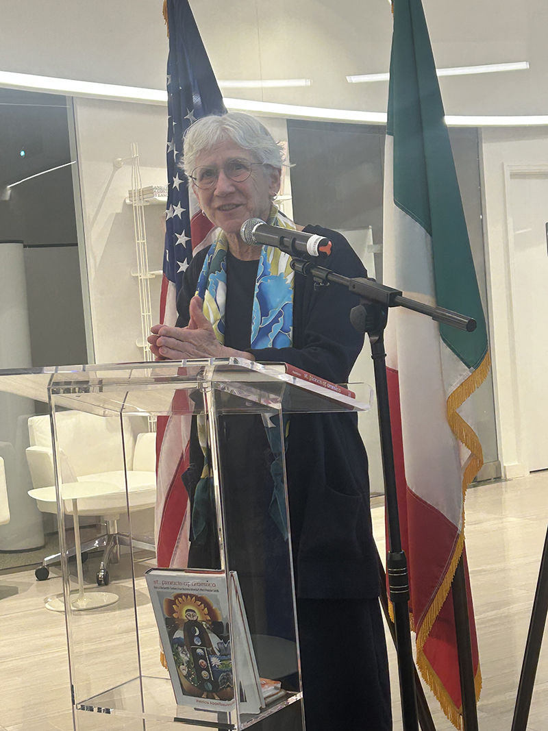 Prof. Patricia Appelbaum lectures on the spiritual and cultural legacy of St. Francis of Assisi in the United States at the Italian Institute of Cultural of Miami located in Coral Gables. The event marked the 800th anniversary of his death.