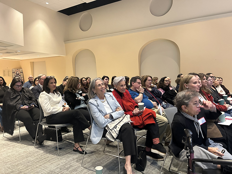 Approximately 150 people attended the lecture “Who is Pope Leo? A Panel Discussion with People Who Know Him” at Carrollton School of the Sacred Heart.