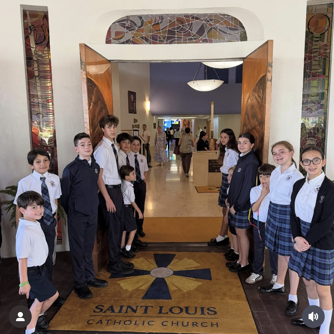 Students at Saint Louis Catholic Church.