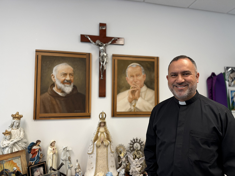Father Israel Mago, administrator of Our Lady of Guadalupe Parish in Doral, has led the parish's spiritual and humanitarian response to the devastating earthquakes in Venezuela, organizing prayer initiatives and coordinating relief efforts for affected communities.