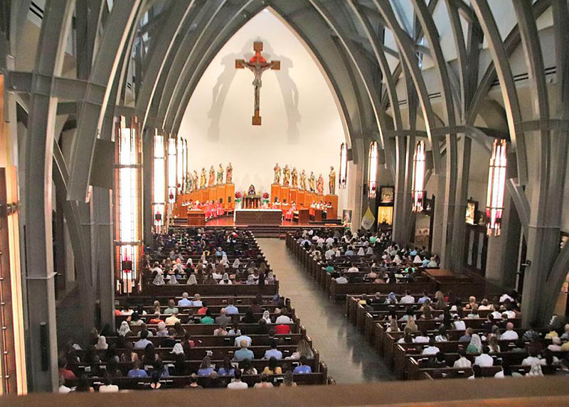 Bishop Frank J. Dewane celebrates the Mass for the opening of the 2024-2025 academic year at Ave Maria University Aug. 26, 2024.