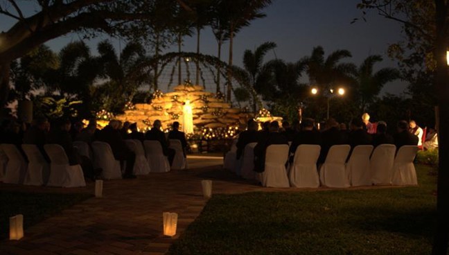 More than 50 archdiocesan and religious priests gathered at St. Michael Parish's outdoor grotto to Our Lady of Lourdes March 3 for an evening of prayer and camaraderie.