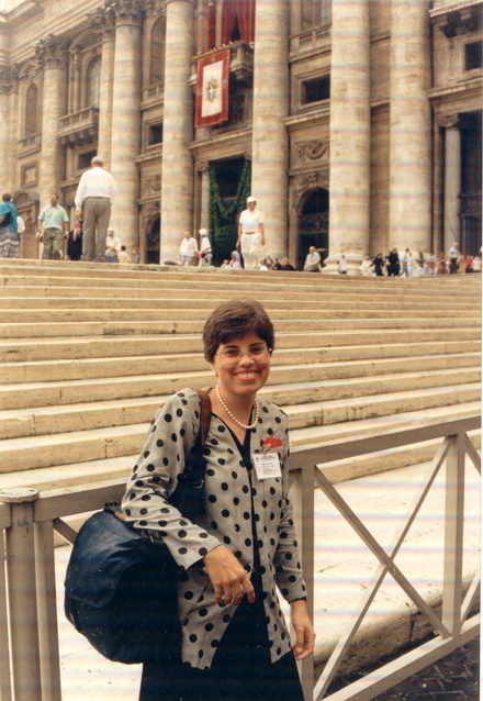 That's me outside St. Peter's Basilica after covering the pallium Mass 15 years ago.