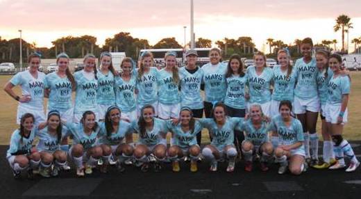The Archbishop Edward McCarthy High School Lady Mavericks soccer team raised more than ,000 for the Sarcoma Foundation in honor of Debbie Williams, the mother of one of the girls on the team.