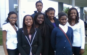 Curley Notre Dame's Speech and Debate team, from left, front: Valencia Arnoux (ninth grade); Taylor Altidor (12th grade); Shelbie Charles (ninth grade); back: Stanley Celestin (10th grade); Katiana Desarmes (ninth grade); Carmen Pierre (ninth grade); Melissa Charles, coach. Not pictured: Patrick Toomey.