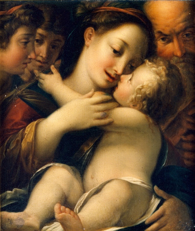 This 16th century painting of The Holy Family with Two Angels is part of the 200-item collection displayed in the "Vatican Splendors" exhibit.