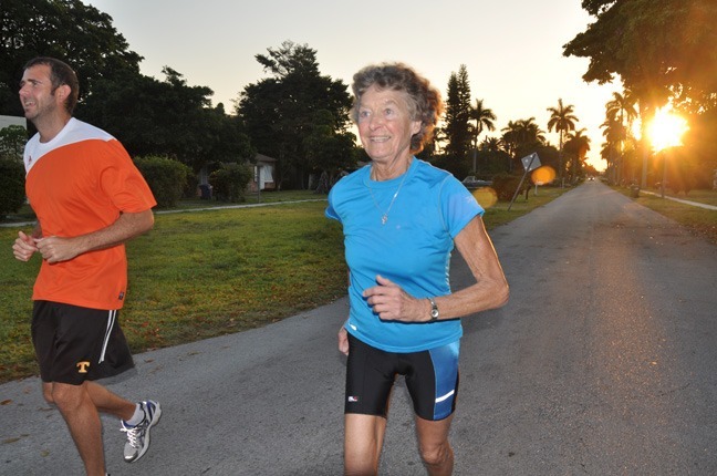 During her stay at Barry University, Sister Madonna Buder ran every morning with the school's Endurance Club.