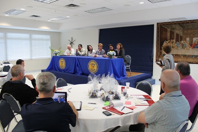 A panel made up of Belen Jesuit faculty members answered questions from principals regarding the training that was offered to them before the iPad was fully implemented in the school and how training has continued through its implementation.