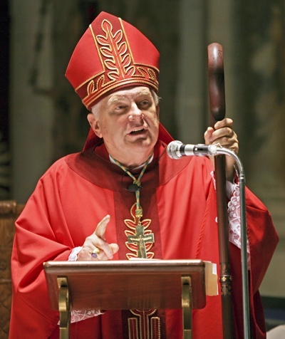 Archbishop Thomas Wenski preaches the homily at the annual Red Mass in Miami.