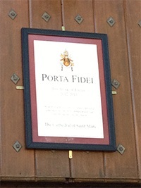 Father Christopher Marino, rector of St. Mary Cathedral, has designated the door on the northwest side of the cathedral as the