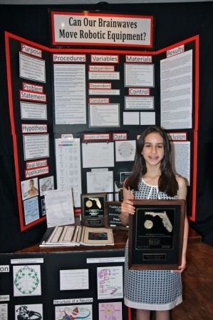 Seventh grade Blessed Trinity student Daniela Rodriguez won Best in Fair at this year's 58th annual State Science and Engineering Fair.
