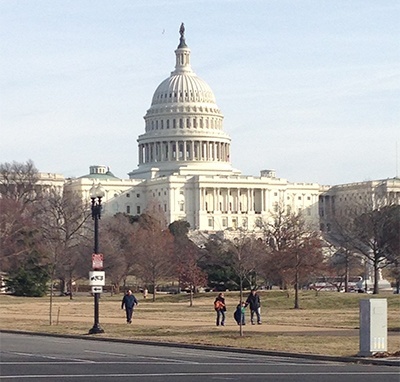 View of the Capitol building in Washington, D.C., where high school students from throughout the Archdiocese of Miami were taking part in the annual Pilgrimage for Life organized by the Respect Life Office. They will walk in the March for Life Jan. 22, anniversary of the Supreme Court decision that legalized abortion in the U.S.