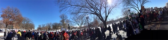 Panoramic view of participants at the 41st annual March for Life in Washington, D.C.