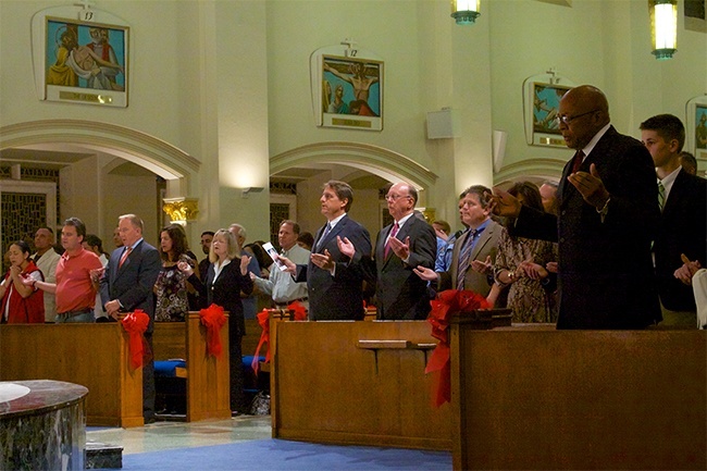 The honorable Jack Seiler, mayor of Fort Lauderdale, along with county commissioners are present at the Consecration of the City of Fort Lauderdale. Hundreds of people took part in the celebration held on Jan. 31.