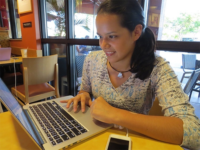 St. Brendan High School sophomore - soon-to-be junior - Alejandrina Gonzalez designed the iPray Catholic app in four days even though she just took up programming a few months ago.