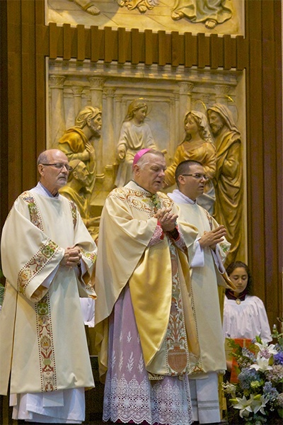 Archbishop Thomas Wenski celebrates the Mass commemorating the 60th anniversary of Immaculate Conception Parish in Hialeah on June 6, 2014.