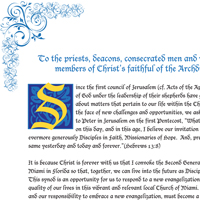 Synod Announcement Scroll