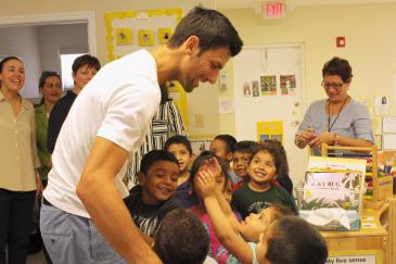 ADOM :: Tennis champ Novak Djokovic visits Centro Mater East